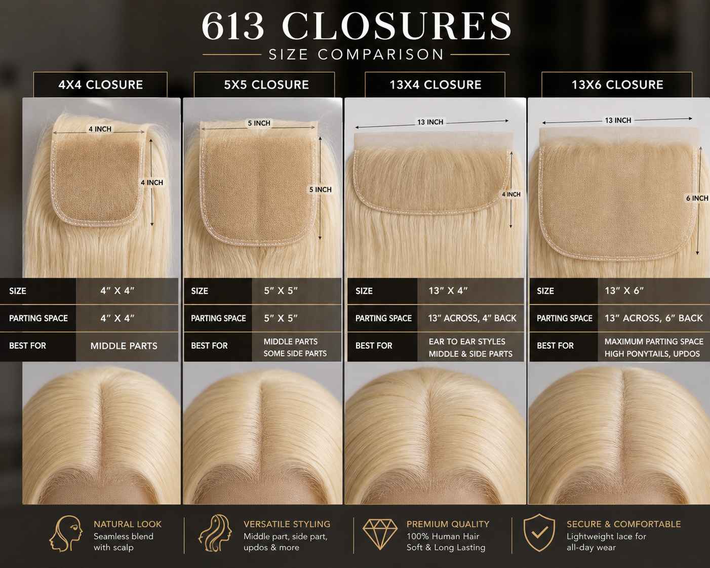 613 HD Cambodian Closure/Frontal